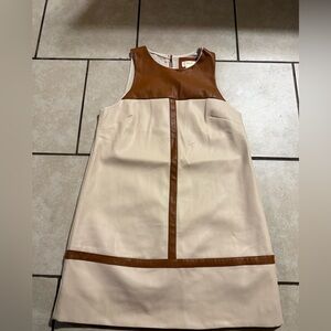 Anthropologie Maeve Tan Leather Detail